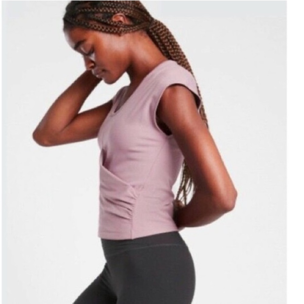 Athleta Rosy Bayview Wrap Top Athletic Shirt Small style 598819 (7013)